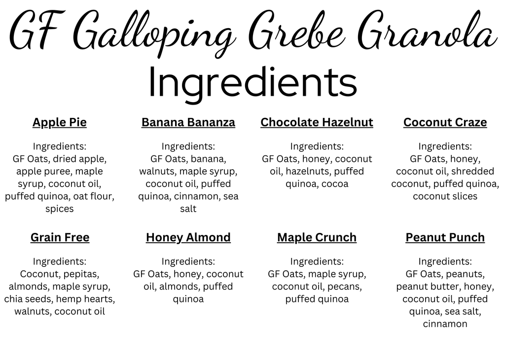 Gluten Free - Galloping Grebe Granola - Flight