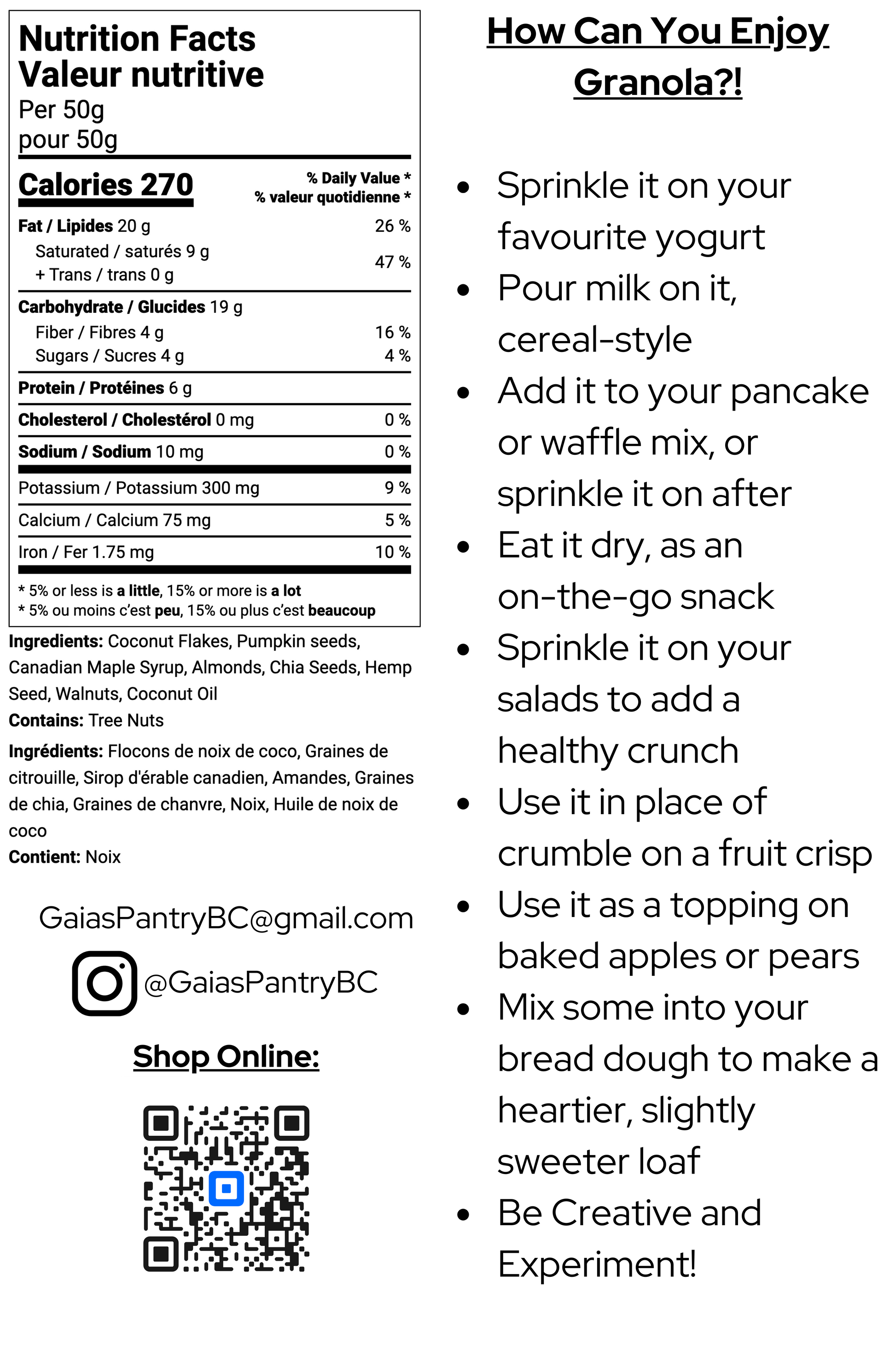 Galloping Grebe Granola - Grain Free