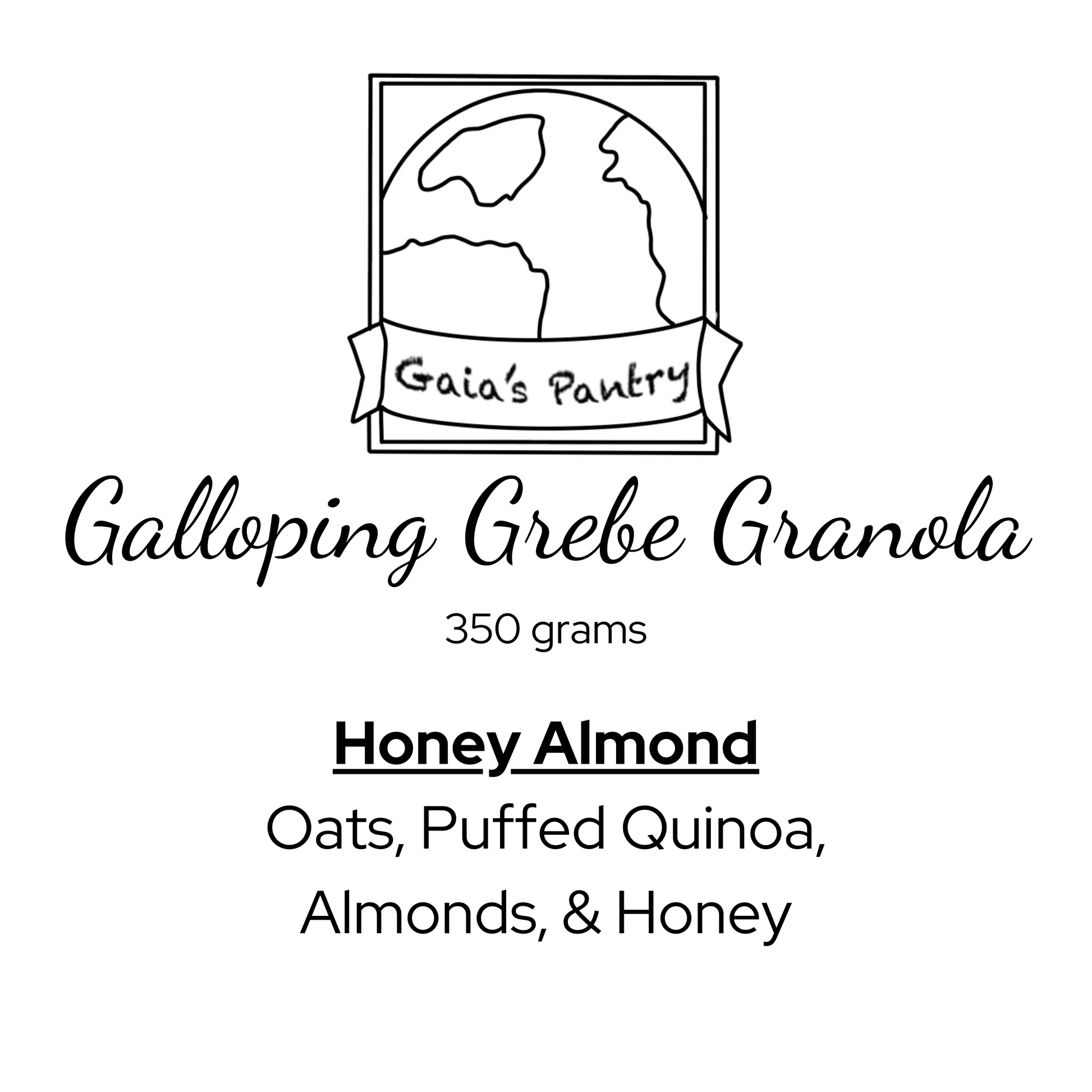 Galloping Grebe Granola - Honey Almond