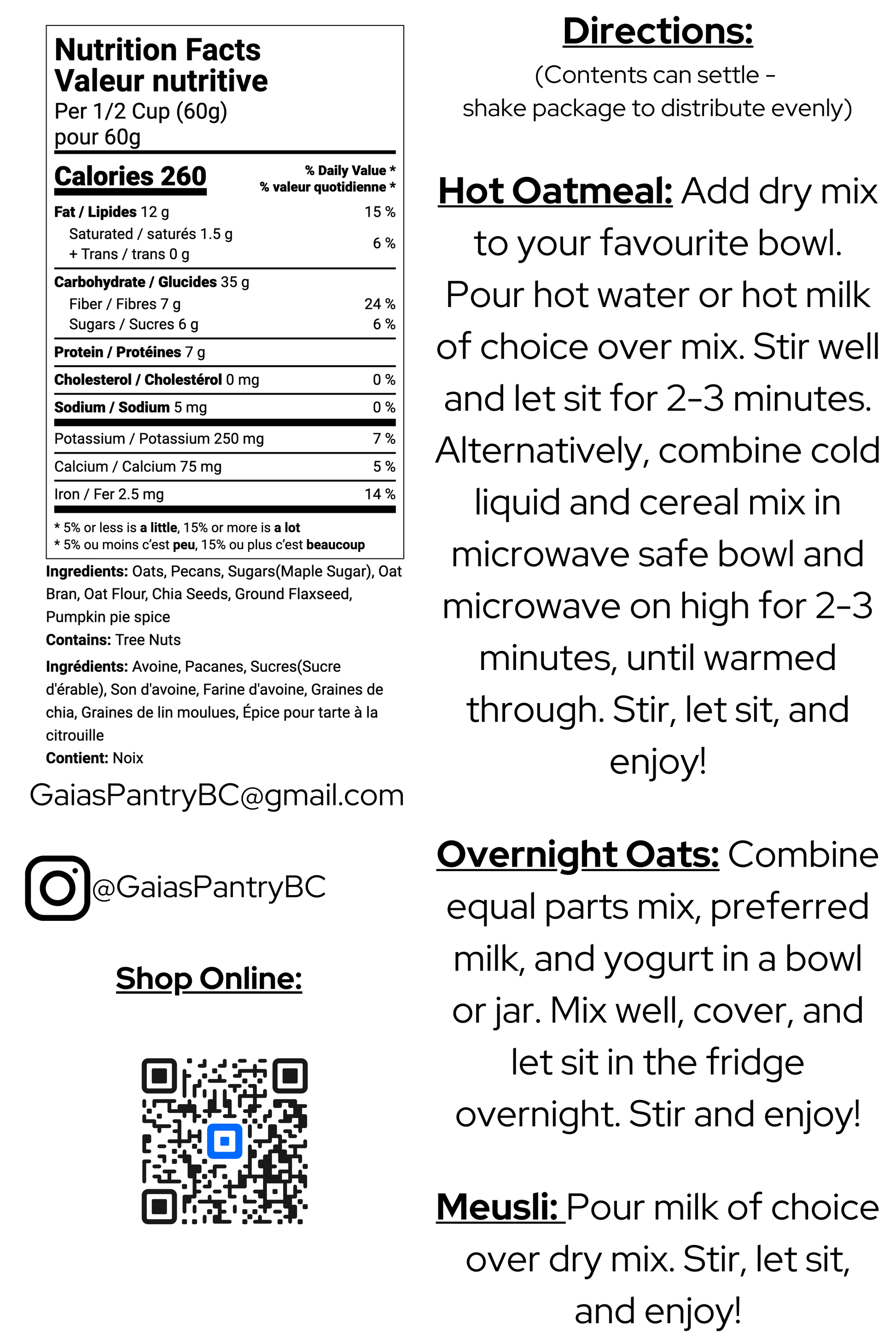Mt. Ida Instant Oatmeal - Cinnemousun