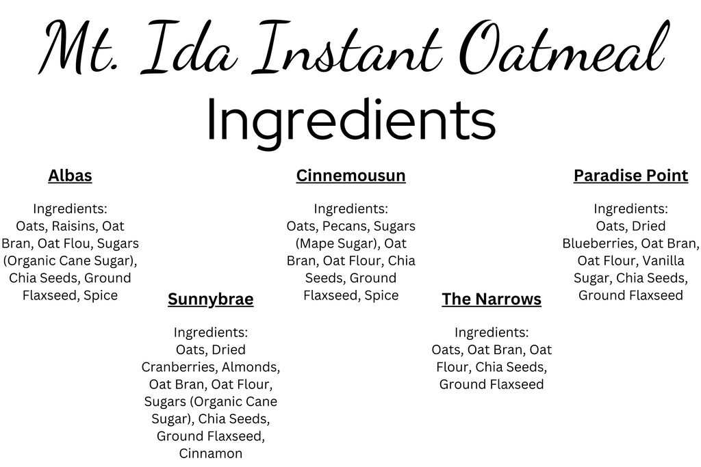 Mt. ida Instant Oatmeal - Flight